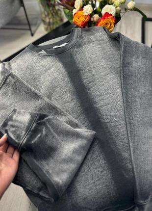 Свитшот zara испания, вываренный эффект, теплый на флисе