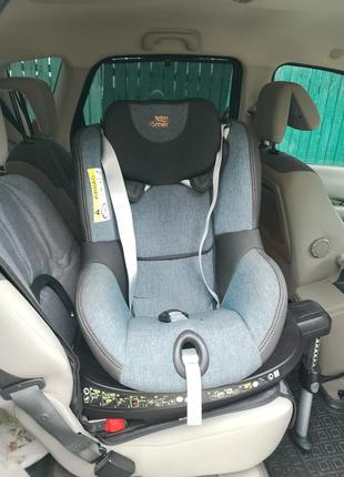 Автокресло britax-romer dualfix2 r blue marble 3 мес.-4 лет+вкладыш