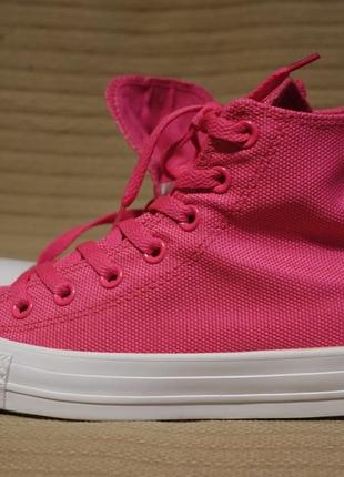 Високі фірмові кеди з канвасу кольору фуксії converse all star 37 1/2 р.( 24,5 см)