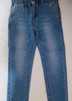 Модні джинси для дівчаток. дитячі джинси зі стрейчевого котону, зручний пояс на гумці