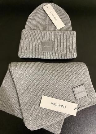 Шапка шарф calvin klein оригинал
