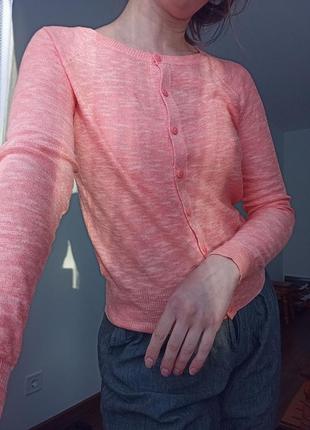 Розовая кофта, размер xs-s 2