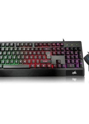 Клавиатура +мышкаsk с led подсветкой от usb m-710, клавиатура игровая с подсветкой и мышкой.w+