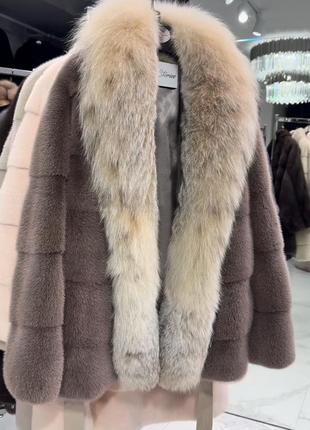 Норкова шуба з рисью