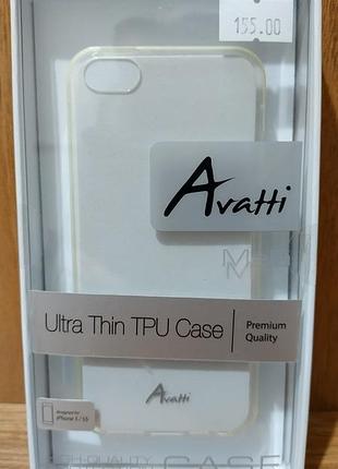 Захисний чохол для iphone 5/5s/se avatti mela white clear