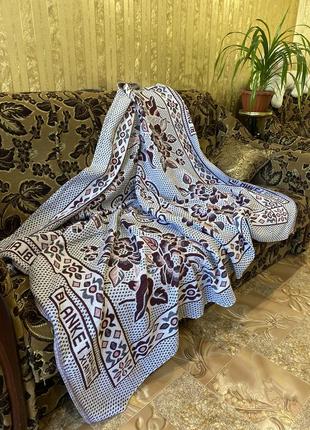 Винтаж! 🌺blanket, hualan xiantan покрывало цветы жаккардовое двустороннее большое капа гобеленовое