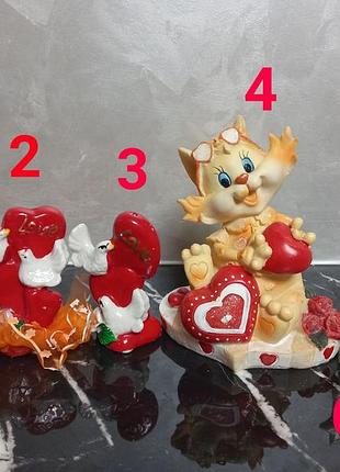 Статуетка статуетки фігурка кіт ангел баранячий голуби ведмедик