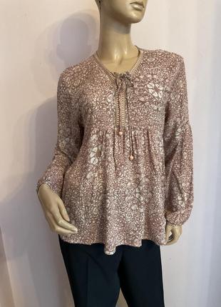 Легкая приемная вискозная блузка в этно стиле/ l/ brend m&amp; w