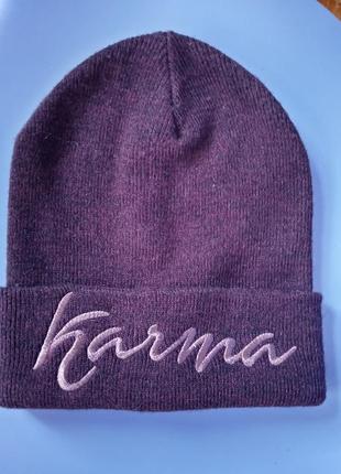 Новая шапка reserved шапка бини вышивка