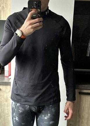 Under armour чоловічий чорний термореглан ua cg armour fitted mock