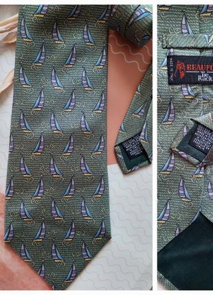 Итальянский шёлковый галстук с парусами beaufort tie rack