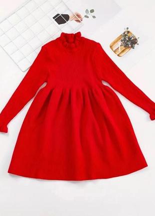 Теплое платье для девочки2 фото