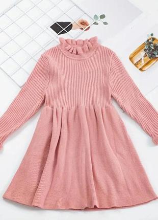 Теплое платье для девочки3 фото