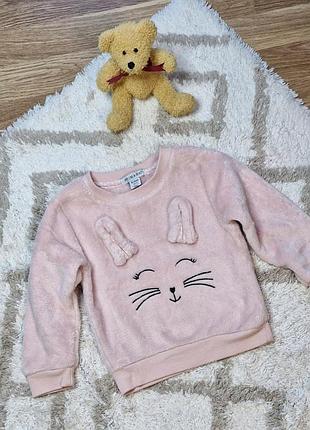 Свитшот плюшевый с кошечкой