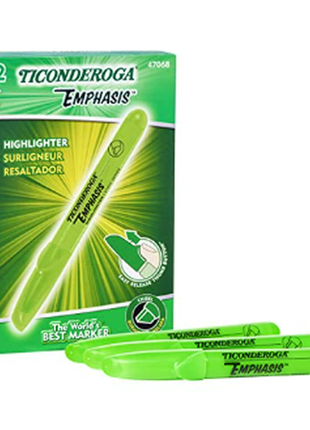 Фломастеры ticonderoga emphasis зеленые