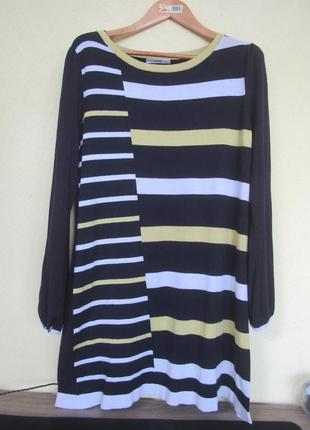 Трикотажна сукня в асиметричну трикотажну смужку від george