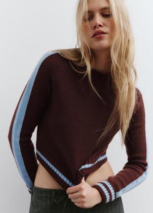 Свитер женский коричневый zara new