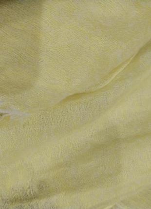 Шарф палантин cos из шерсти и льна желтый