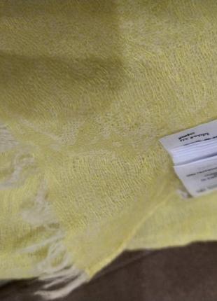 Шарф палантин cos из шерсти и льна желтый