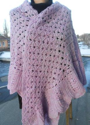 Зимняя теплая шаль