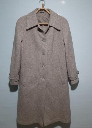 Твидовое английское пальто из шерсти