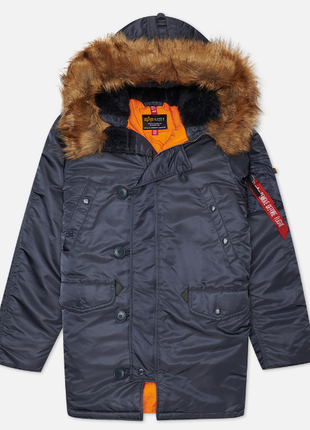 Парка, куртка alpha industries n-3в slim fit, оригінал 100%