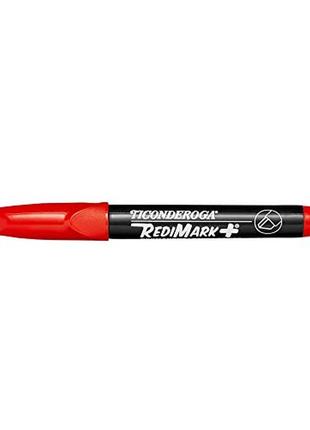 Перманентные маркеры ticonderoga redimark+ красный, 12 штук