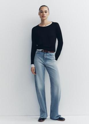 Джинси z1975 wide leg mid rise zara