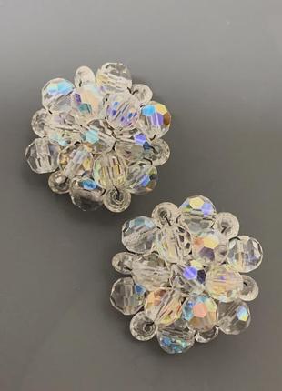 Клипсы хрустальные