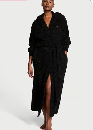 Женский длинный халат chenille hooded выктория сикрет victorias secret оригинал