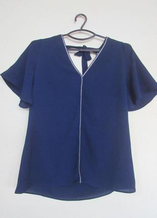Новая синяя блуза с бантом на спине от morgan