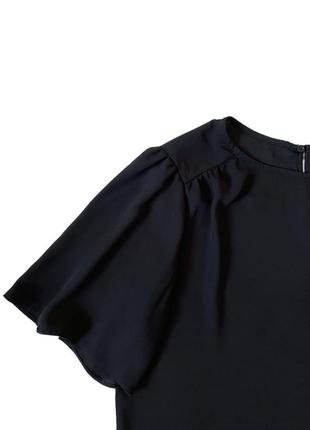 Черная шифоновая блузка new look, l2 фото