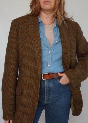Harris tweed jacket піджак вовна вінтаж твід