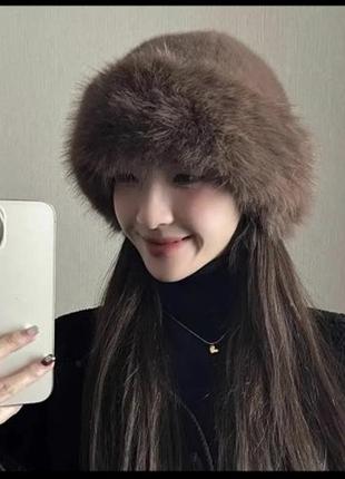 Меховая женская шапка