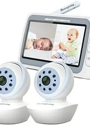 Радіоняня moonybaby emf reducer з дистанційними камерами, quadview 60