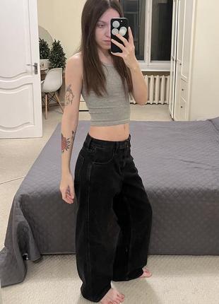 Джинсы на низкой посадке baggy uniqlo