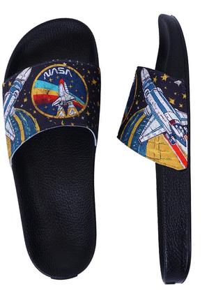 Шльопанці чоловічі richi black nasa шкіряні
