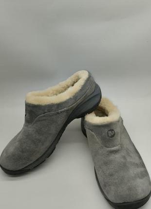 Женские зимние кроссовки шлепанцы merrell encore ice suede clogs slides