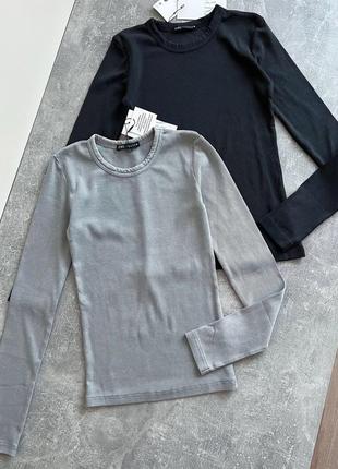 Лонг zara лонгслив от zara кофта в рубчик2 фото