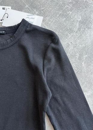 Лонг zara лонгслив от zara кофта в рубчик3 фото