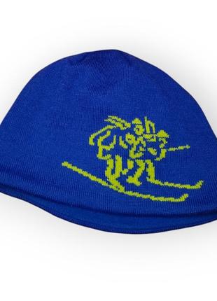 Bergans of norway wool шапка туристична темла зима синя спорт вовна norrona the north face