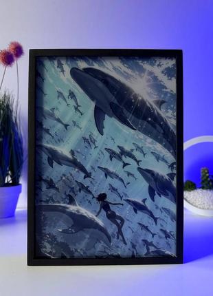 Led картина «пати дельфинов» 🐬2 фото