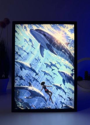 Led картина «пати дельфинов» 🐬