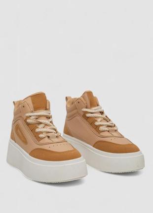 Кроссовки женские демисезонные на платформе, цвет бежевый