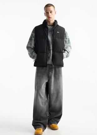 Жилет pull&bear stwd пуховий чоловічий чорний жилетка вітровка вітрівка пуховик куртка 3