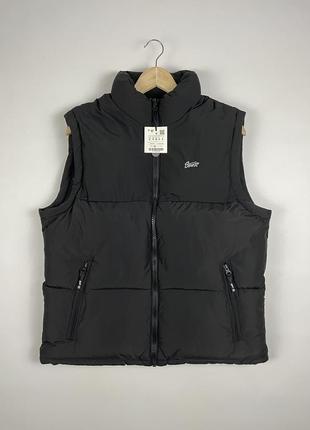 Жилет pull&bear stwd пуховий чоловічий чорний жилетка вітровка вітрівка пуховик куртка