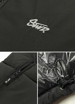 Жилет pull&bear stwd пуховий чоловічий чорний жилетка вітровка вітрівка пуховик куртка 7