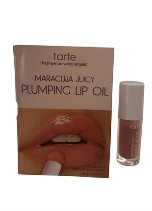 Масло блеск для губ миниатюра tarte maracuja juicy plumping lip oil rose 0.5 ml