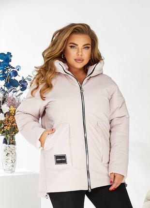 Зимняя водоотталкивающая куртка на молнии с капюшоном с большими накладными карманами