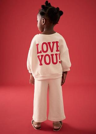 Стильный костюм с сердечком для девочки next🫶🫶🫶